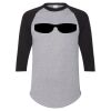 Unisex Three-Quarter Raglan Sleeve Baseball Jersey T-Shirt Thumbnail