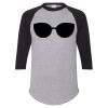 Unisex Three-Quarter Raglan Sleeve Baseball Jersey T-Shirt Thumbnail