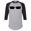 Unisex Three-Quarter Raglan Sleeve Baseball Jersey T-Shirt Thumbnail