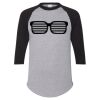 Unisex Three-Quarter Raglan Sleeve Baseball Jersey T-Shirt Thumbnail