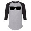 Unisex Three-Quarter Raglan Sleeve Baseball Jersey T-Shirt Thumbnail