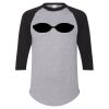 Unisex Three-Quarter Raglan Sleeve Baseball Jersey T-Shirt Thumbnail