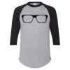 Unisex Three-Quarter Raglan Sleeve Baseball Jersey T-Shirt Thumbnail