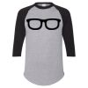 Unisex Three-Quarter Raglan Sleeve Baseball Jersey T-Shirt Thumbnail