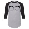 Unisex Three-Quarter Raglan Sleeve Baseball Jersey T-Shirt Thumbnail