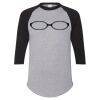 Unisex Three-Quarter Raglan Sleeve Baseball Jersey T-Shirt Thumbnail