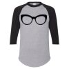 Unisex Three-Quarter Raglan Sleeve Baseball Jersey T-Shirt Thumbnail