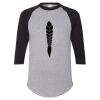 Unisex Three-Quarter Raglan Sleeve Baseball Jersey T-Shirt Thumbnail