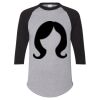 Unisex Three-Quarter Raglan Sleeve Baseball Jersey T-Shirt Thumbnail