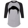 Unisex Three-Quarter Raglan Sleeve Baseball Jersey T-Shirt Thumbnail