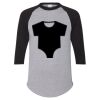 Unisex Three-Quarter Raglan Sleeve Baseball Jersey T-Shirt Thumbnail