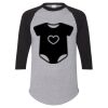 Unisex Three-Quarter Raglan Sleeve Baseball Jersey T-Shirt Thumbnail