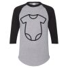 Unisex Three-Quarter Raglan Sleeve Baseball Jersey T-Shirt Thumbnail