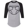 Unisex Three-Quarter Raglan Sleeve Baseball Jersey T-Shirt Thumbnail
