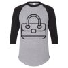 Unisex Three-Quarter Raglan Sleeve Baseball Jersey T-Shirt Thumbnail