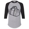 Unisex Three-Quarter Raglan Sleeve Baseball Jersey T-Shirt Thumbnail