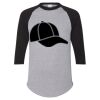 Unisex Three-Quarter Raglan Sleeve Baseball Jersey T-Shirt Thumbnail