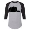 Unisex Three-Quarter Raglan Sleeve Baseball Jersey T-Shirt Thumbnail