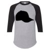 Unisex Three-Quarter Raglan Sleeve Baseball Jersey T-Shirt Thumbnail