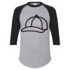 Unisex Three-Quarter Raglan Sleeve Baseball Jersey T-Shirt Thumbnail