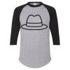Unisex Three-Quarter Raglan Sleeve Baseball Jersey T-Shirt Thumbnail