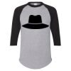 Unisex Three-Quarter Raglan Sleeve Baseball Jersey T-Shirt Thumbnail