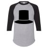 Unisex Three-Quarter Raglan Sleeve Baseball Jersey T-Shirt Thumbnail