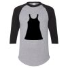 Unisex Three-Quarter Raglan Sleeve Baseball Jersey T-Shirt Thumbnail