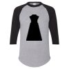 Unisex Three-Quarter Raglan Sleeve Baseball Jersey T-Shirt Thumbnail