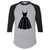 Unisex Three-Quarter Raglan Sleeve Baseball Jersey T-Shirt Thumbnail
