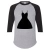 Unisex Three-Quarter Raglan Sleeve Baseball Jersey T-Shirt Thumbnail