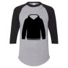 Unisex Three-Quarter Raglan Sleeve Baseball Jersey T-Shirt Thumbnail