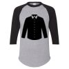 Unisex Three-Quarter Raglan Sleeve Baseball Jersey T-Shirt Thumbnail