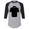 Unisex Three-Quarter Raglan Sleeve Baseball Jersey T-Shirt Thumbnail