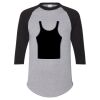 Unisex Three-Quarter Raglan Sleeve Baseball Jersey T-Shirt Thumbnail