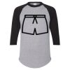 Unisex Three-Quarter Raglan Sleeve Baseball Jersey T-Shirt Thumbnail