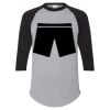 Unisex Three-Quarter Raglan Sleeve Baseball Jersey T-Shirt Thumbnail