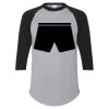 Unisex Three-Quarter Raglan Sleeve Baseball Jersey T-Shirt Thumbnail