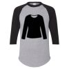Unisex Three-Quarter Raglan Sleeve Baseball Jersey T-Shirt Thumbnail