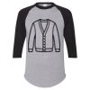 Unisex Three-Quarter Raglan Sleeve Baseball Jersey T-Shirt Thumbnail