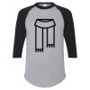 Unisex Three-Quarter Raglan Sleeve Baseball Jersey T-Shirt Thumbnail