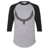 Unisex Three-Quarter Raglan Sleeve Baseball Jersey T-Shirt Thumbnail