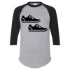 Unisex Three-Quarter Raglan Sleeve Baseball Jersey T-Shirt Thumbnail