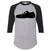 Unisex Three-Quarter Raglan Sleeve Baseball Jersey T-Shirt Thumbnail