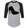 Unisex Three-Quarter Raglan Sleeve Baseball Jersey T-Shirt Thumbnail
