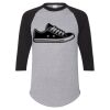 Unisex Three-Quarter Raglan Sleeve Baseball Jersey T-Shirt Thumbnail