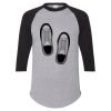 Unisex Three-Quarter Raglan Sleeve Baseball Jersey T-Shirt Thumbnail