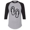 Unisex Three-Quarter Raglan Sleeve Baseball Jersey T-Shirt Thumbnail