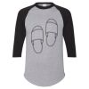 Unisex Three-Quarter Raglan Sleeve Baseball Jersey T-Shirt Thumbnail