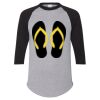Unisex Three-Quarter Raglan Sleeve Baseball Jersey T-Shirt Thumbnail
